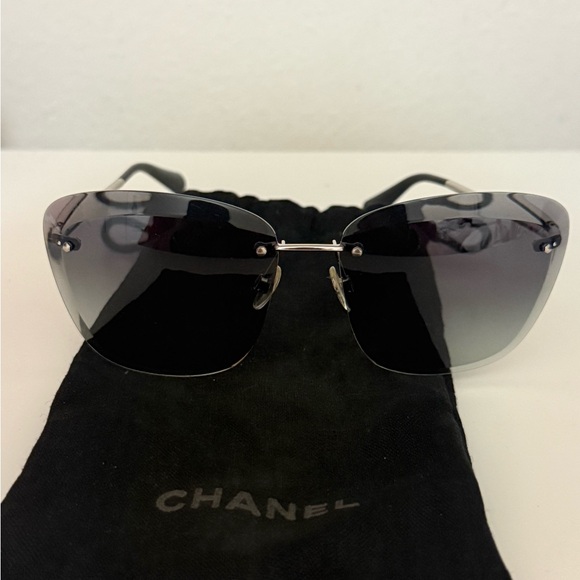 Chanel  Rimless 4221 Black Sunglasses